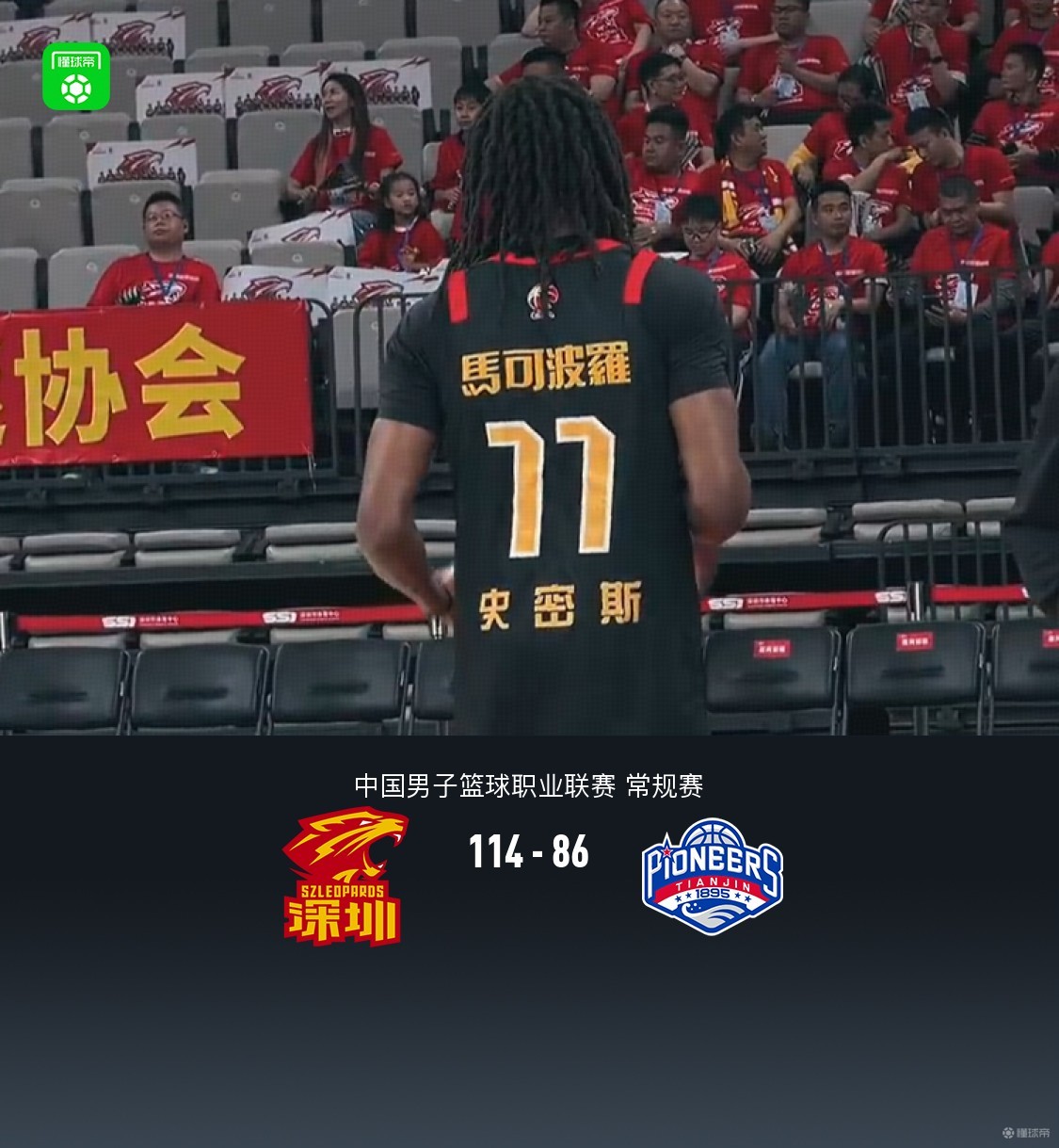 深圳114-86大勝天津喜迎4連勝，史密斯23+5+5，王浩然20分